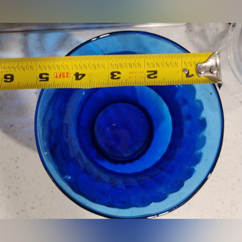 Deep Blue Glass Vase - Picture 3 of 4